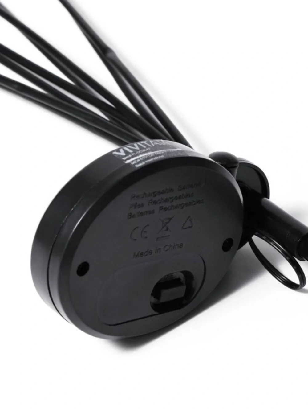 New! Solar Firefly Garden Stake Lights - Black with White, 8 Bulbs